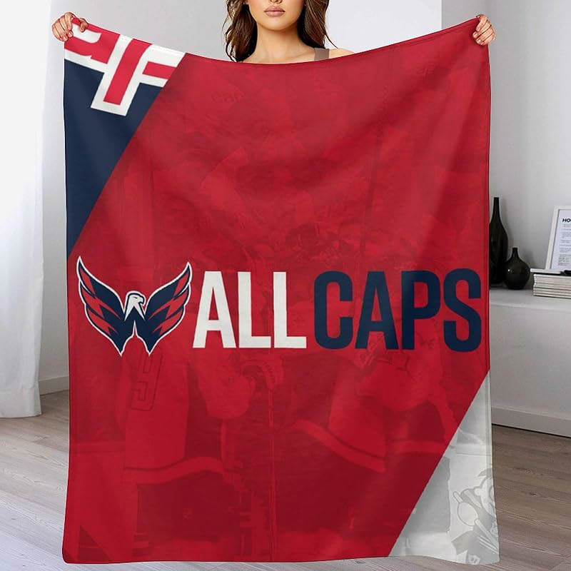 Washington Capitals Blanket Fleece Blanket Throw Blanket Plush Blanket