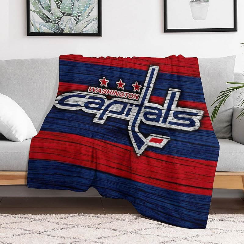 Washington Capitals Blanket Sherpa Blanket Throw Blanket Plush Blanket