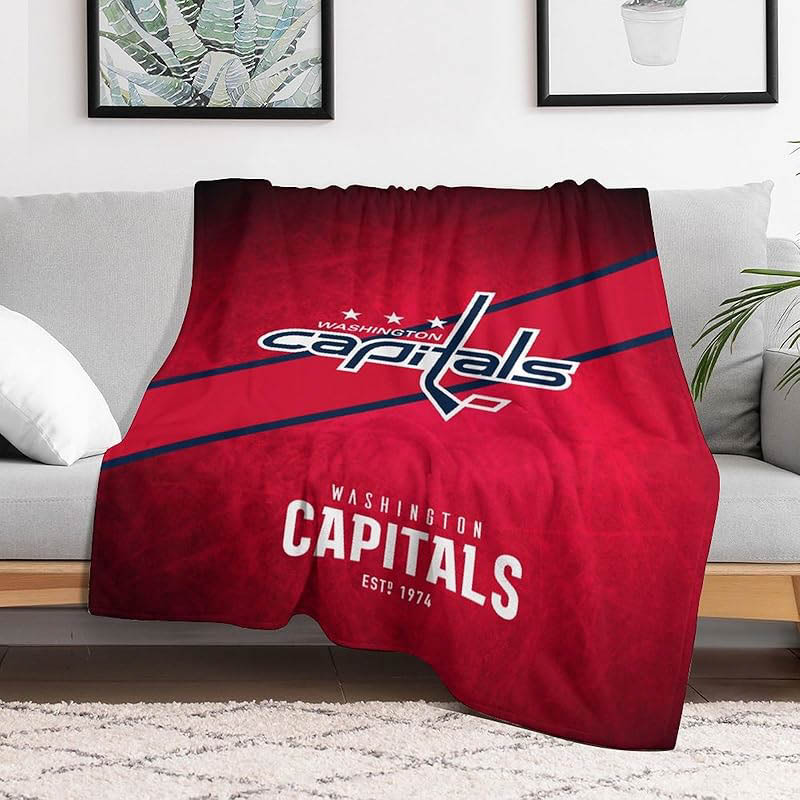 Washington Capitals Blanket Sherpa Blanket Throw Blankets Plush Blanket