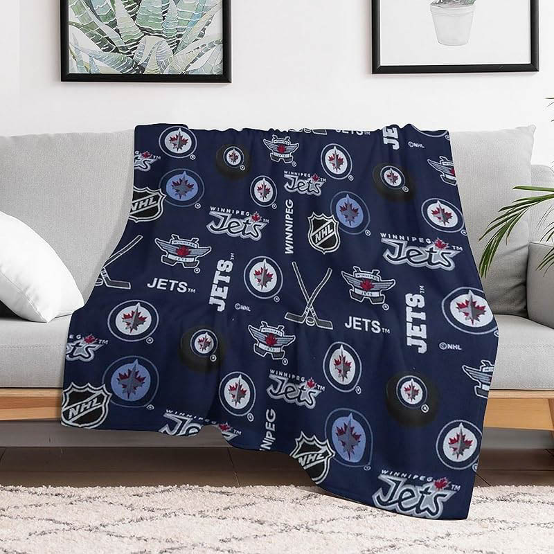Winnipeg Jets Blanket Fleece Blanket Throw Blankets Plush Blankets