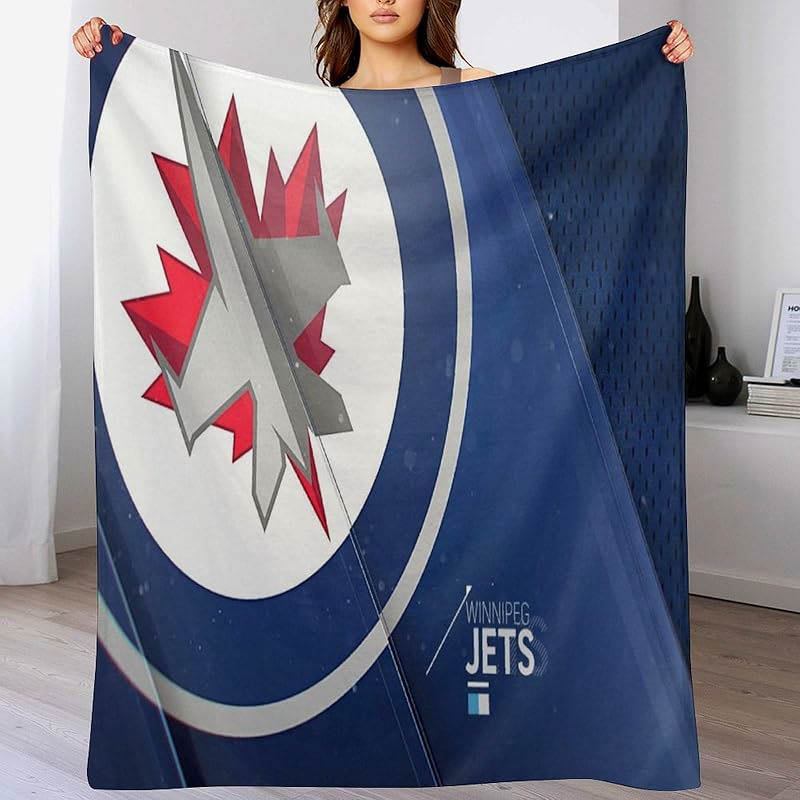 Winnipeg Jets Blanket Fleece Blanket Throw Plush Blankets