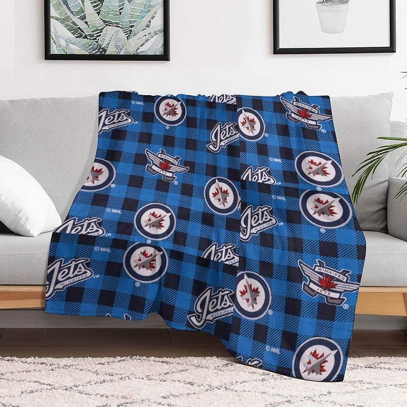 Winnipeg Jets Blanket Fleece Blanket Throw Plush Blankets