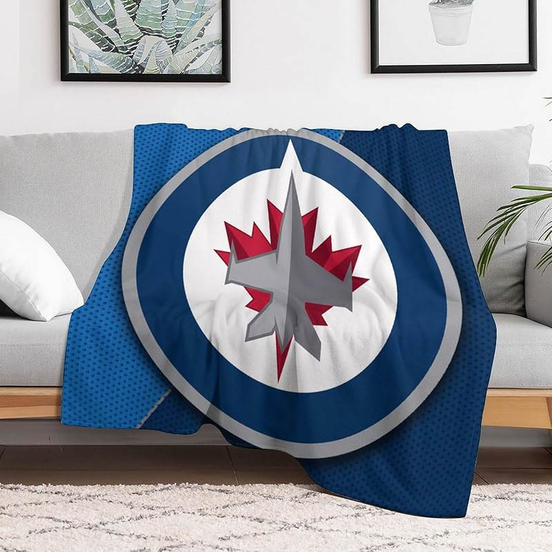 Winnipeg Jets Blanket Sherpa Blanket Throw Blanket Plush Blankets