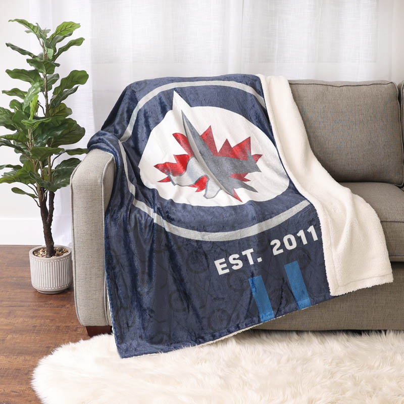 Winnipeg Jets Blanket Sherpa Blanket Throw Blankets Plush Blankets