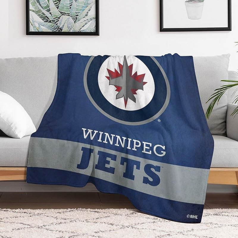 Winnipeg Jets Blanket Sherpa Blanket Throw Plush Blankets