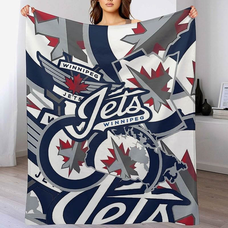 Winnipeg Jets Blankets Fleece Blankets Throw Blankets Plush Blanket