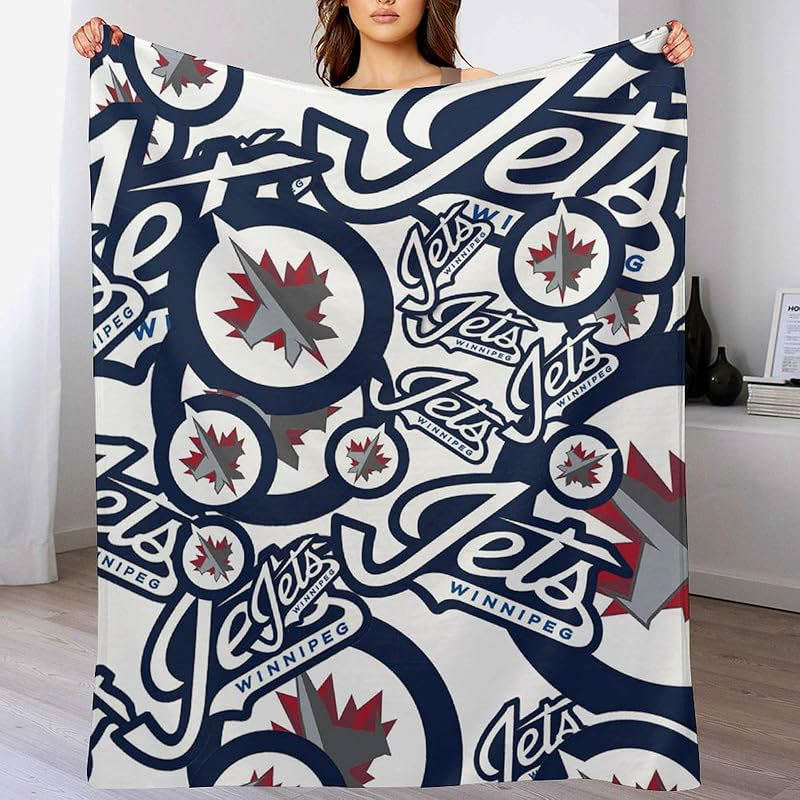 Winnipeg Jets Blankets Sherpa Blanket Throw Blankets Plush Blanket