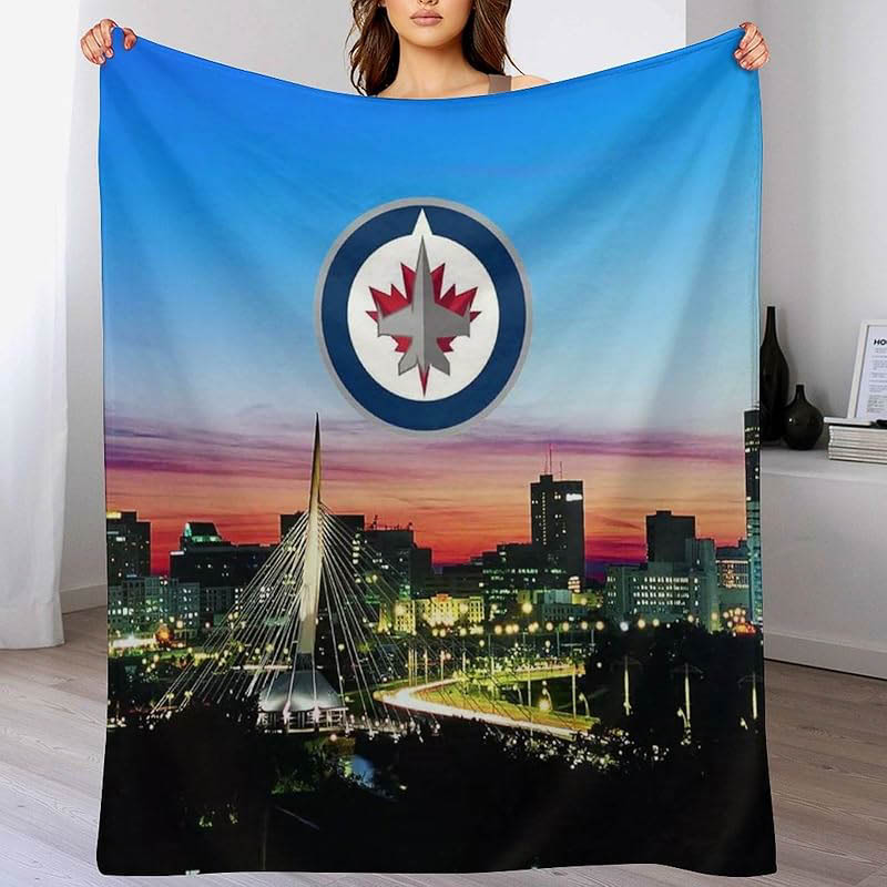 Winnipeg Jets Blankets Sherpa Blanket Throw Blankets Plush Blanket