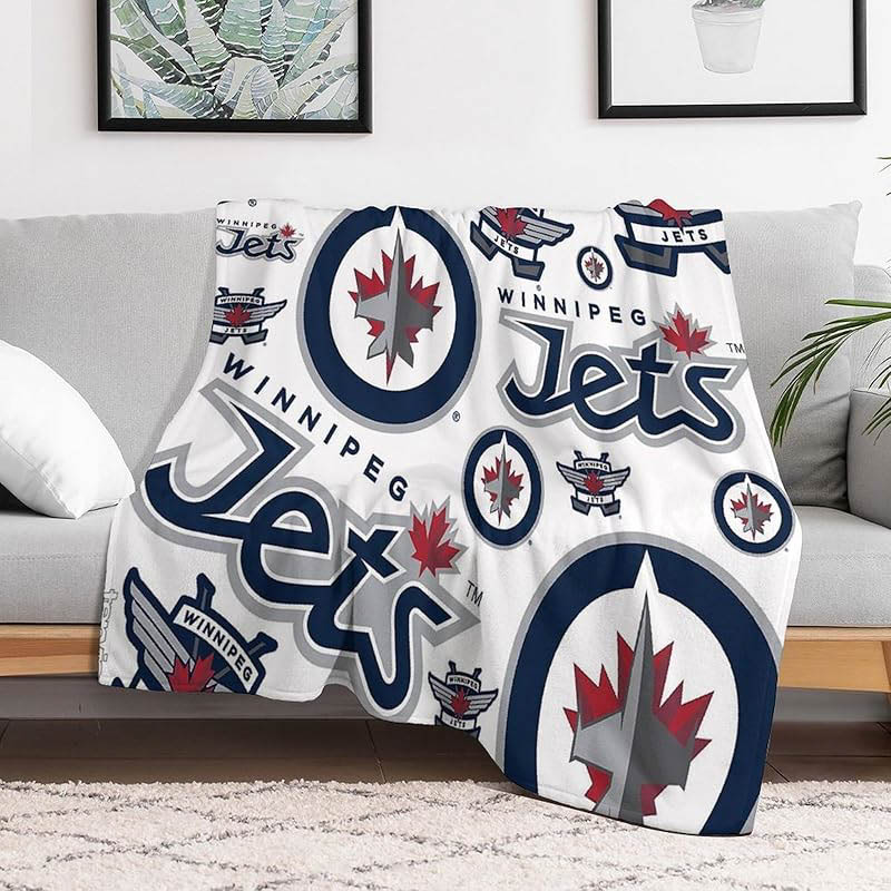 Winnipeg Jets Blankets Sherpa Blanket Throw Plush Blanket